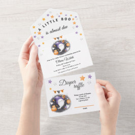 Halloween Little Ghost Lila Orange Baby Shower