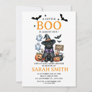 Halloween Little Hund Boo är nästan förträfflig ba Inbjudningar