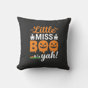 Halloween Little Miss Boo Yah Pumpa Design_1 Kudde