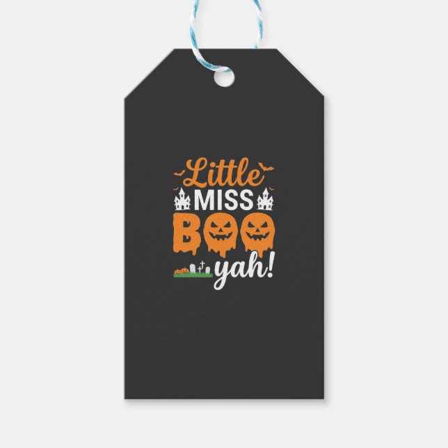 Halloween Little Miss Boo Yah Pumpa Design_1 Presentetikett (Framsidan)
