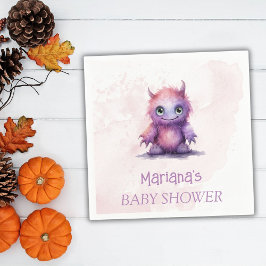 Halloween Little Monster Girl Baby Shower Pappersservett