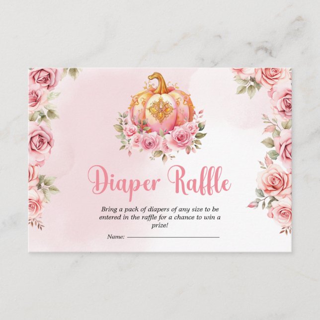 Halloween Little Pumpkin Baby Shower Raffle Tilläggskort (Framsida)