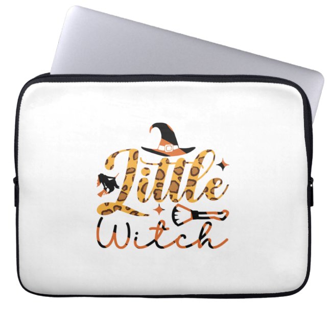 Halloween Little Witch Birthday Laptop Fodral (Framsidan)