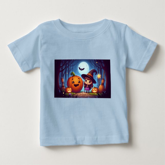 Halloween Little Witch T Shirt (Framsida)