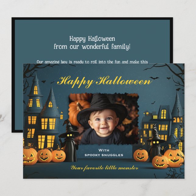 Halloween Littlest Warlock Kort (Fram/baksida)
