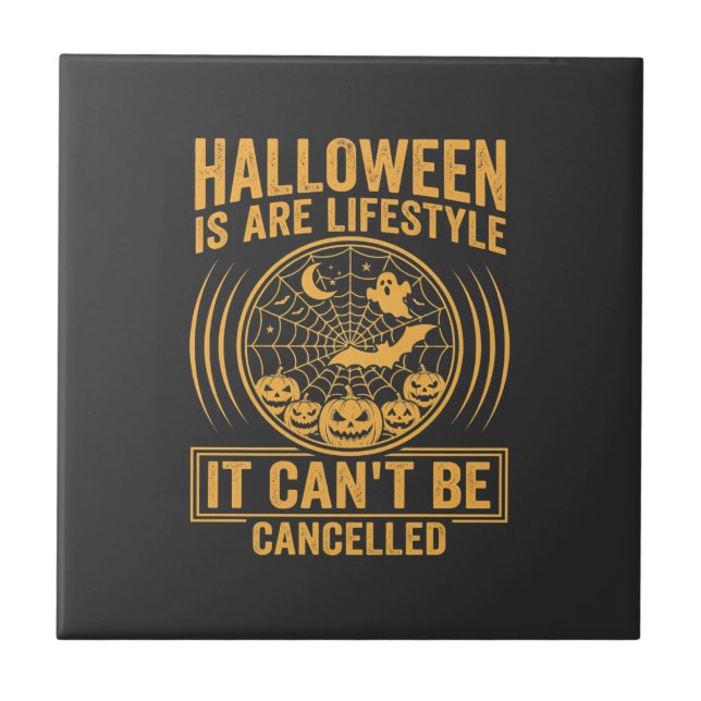 Halloween livsstil fladdermus spindel webb design_ kakelplatta (Framsidan)