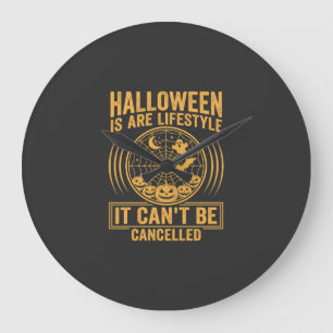 Halloween livsstil fladdermus spindel webb design_ stor klocka
