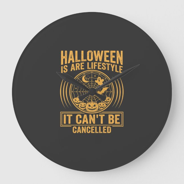 Halloween livsstil fladdermus spindel webb design_ stor klocka (Framsida)