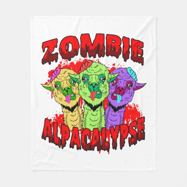 Halloween Llama Alpaca Funny Lama Glama Coola Gift Fleecefilt (Framsidan)