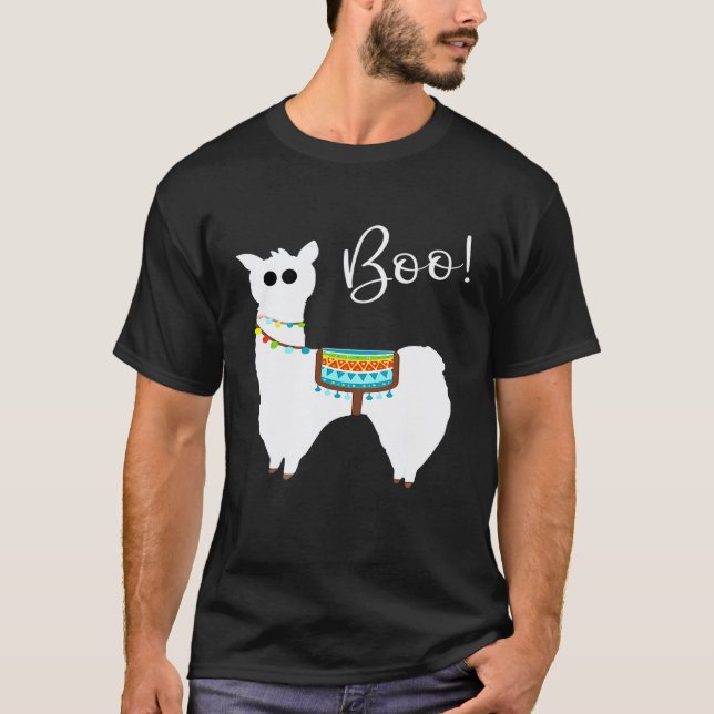 Halloween  Llama Llama boo tee (Framsida)