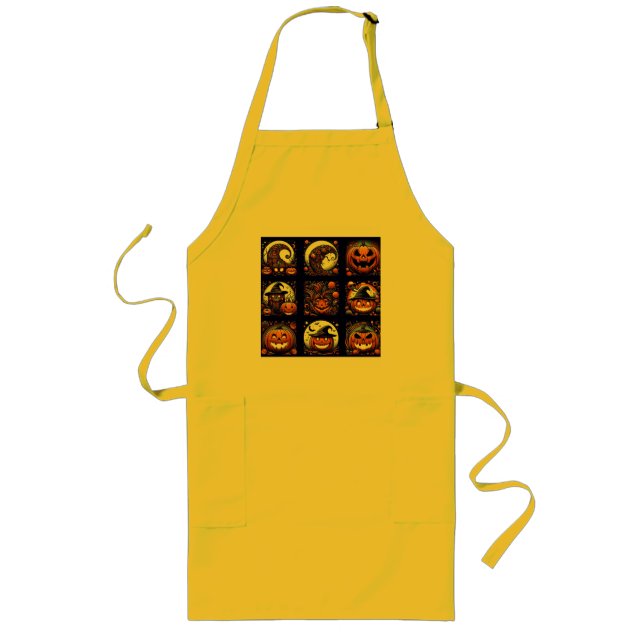 Halloween Long Apron Långt Förkläde (Framsidan)