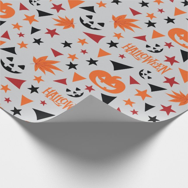 Halloween Löv och Pumpkin Seamless Gift Wrap Presentpapper (Hörn)