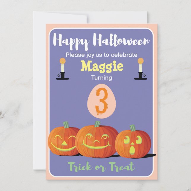 Halloween Loving Birthday Personlig Inbjudningar (Framsida)