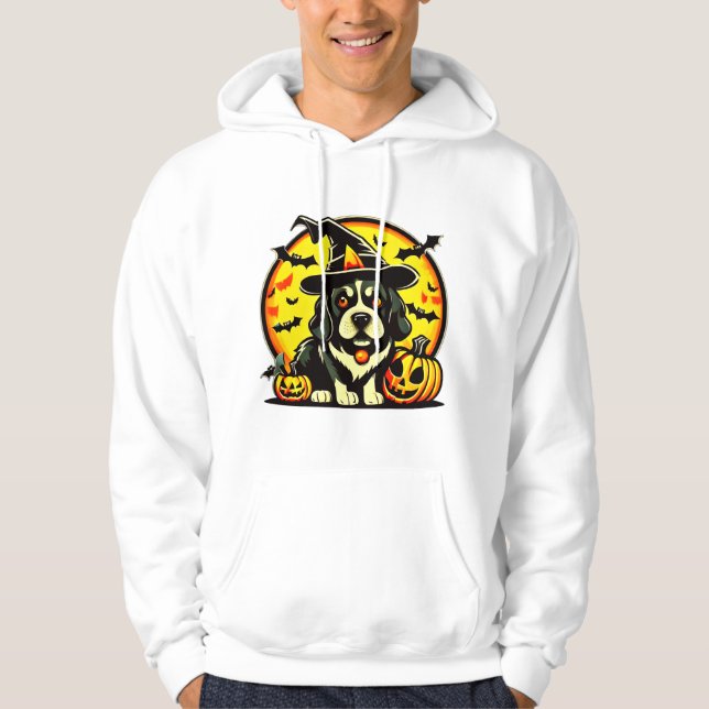 Halloween Lowchen hund Hoodie (Framsida)