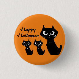Halloween Lucky Svarta katter Knapp