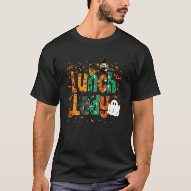 Halloween Lunch Dam Cafeteria Spooky Lunch Dam H T Shirt (Framsida)