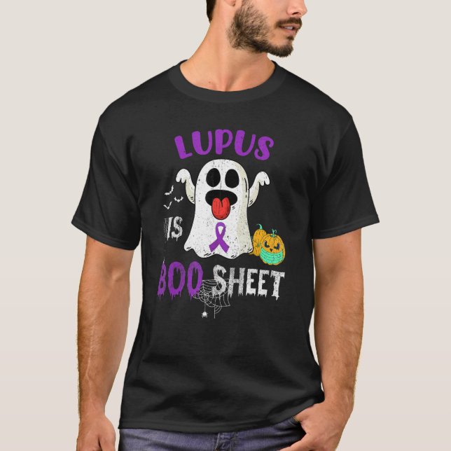 Halloween Lupus är Boo Lakan Lila Boos Ghost T Shirt (Framsida)