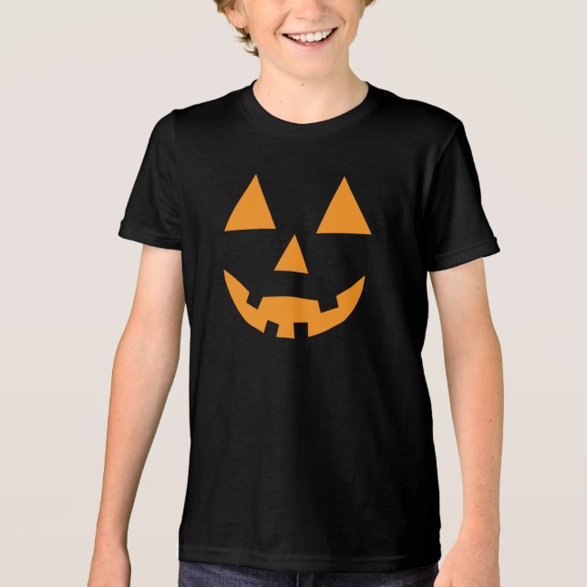 Halloween lustig jack o'lantern pumpor t shirt (Framsida)