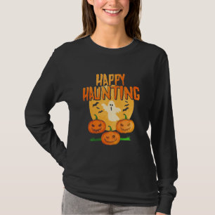 Halloween Lycklig Haunting T Shirt