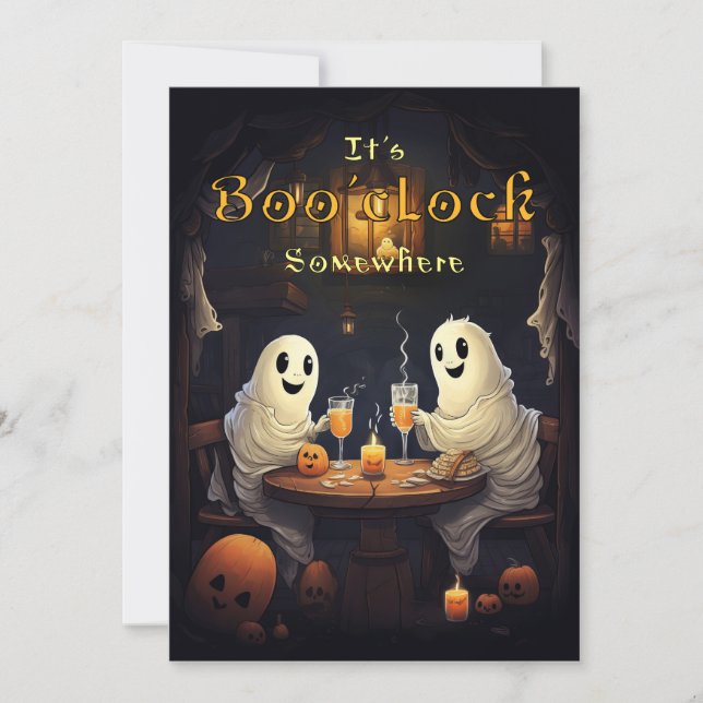 Halloween Lycklig Hour Inbjudningar (Framsida)