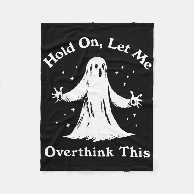Halloween Lynny Ghost låter mig tänka över det här Fleecefilt (Framsidan)