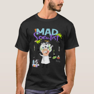 Halloween Mad Scientist Costume Funny Nerd Old Man T Shirt
