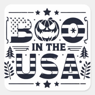 Halloween-magi i det amerikanska arvet fyrkantigt klistermärke
