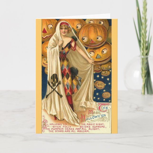 Halloween-magi Kort (Framsida)