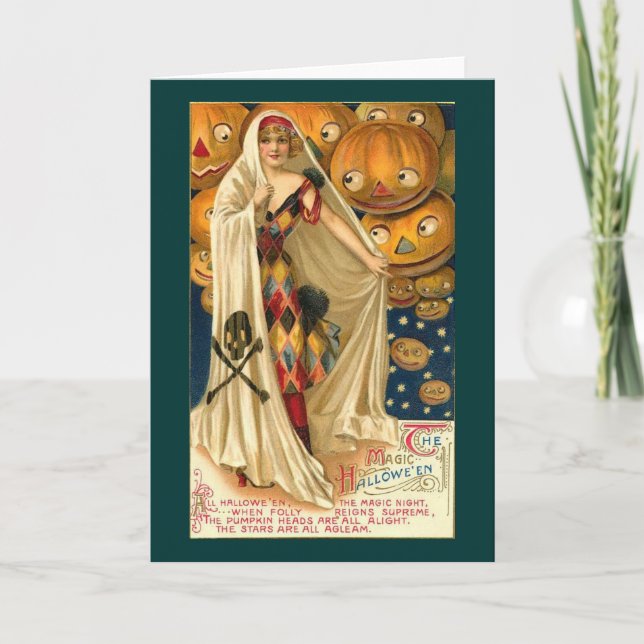 Halloween-magi Kort (Framsida)