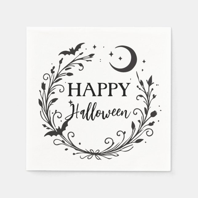 Halloween Magi med Whimsical Häxkonst och Örtor Pappersservett (Framsidan)