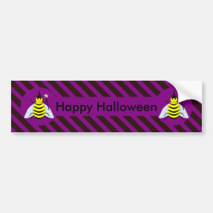 Halloween Magic Bee-guiden Lila och Black Rand Bildekal