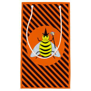 Halloween Magic Bee Witch Orange och Black Rand