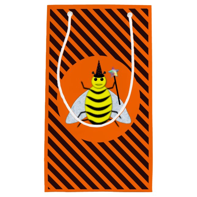Halloween Magic Bee Witch Orange och Black Rand (Framsidan)