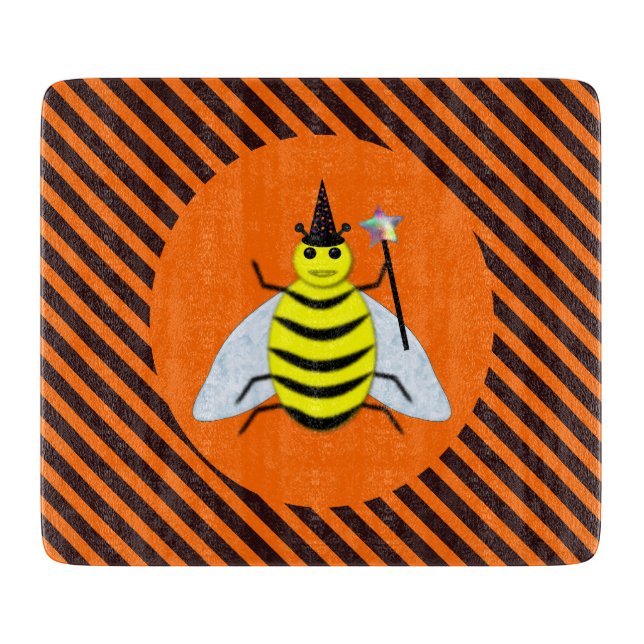 Halloween Magic Bee Witch Orange och Black Rand (Framsidan)