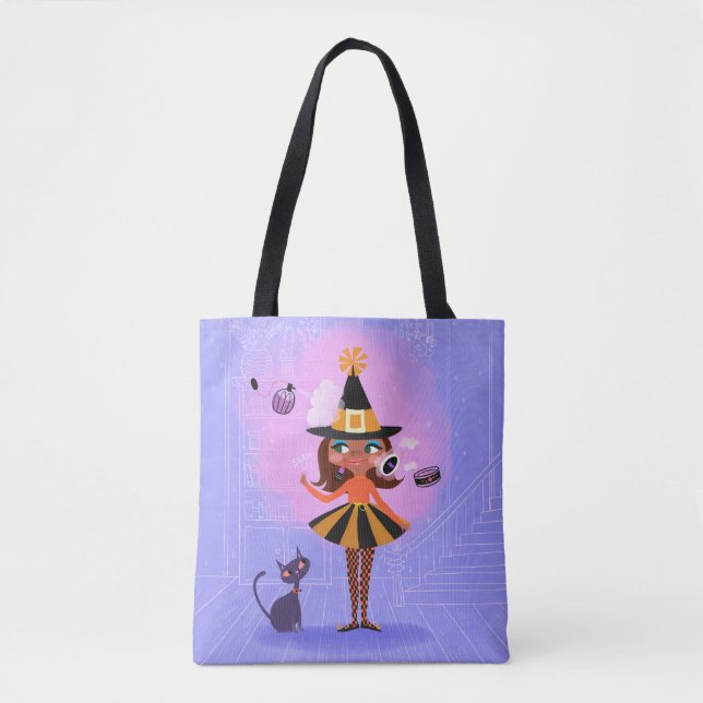 Halloween Magic Brown Hair Witch Tygkasse (Framsida)