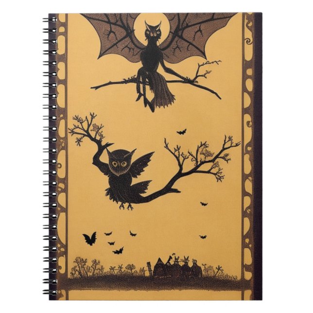 Halloween Magic Samhain-Inspired Notebook Anteckningsbok (Framsidan)