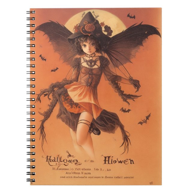 Halloween Magic Samhain-Inspired Notebook Anteckningsbok (Framsidan)