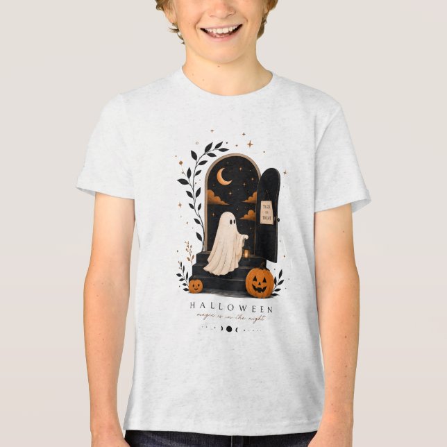 Halloween Magisk Dörr – Kuslig Natt T Shirt (Framsida)