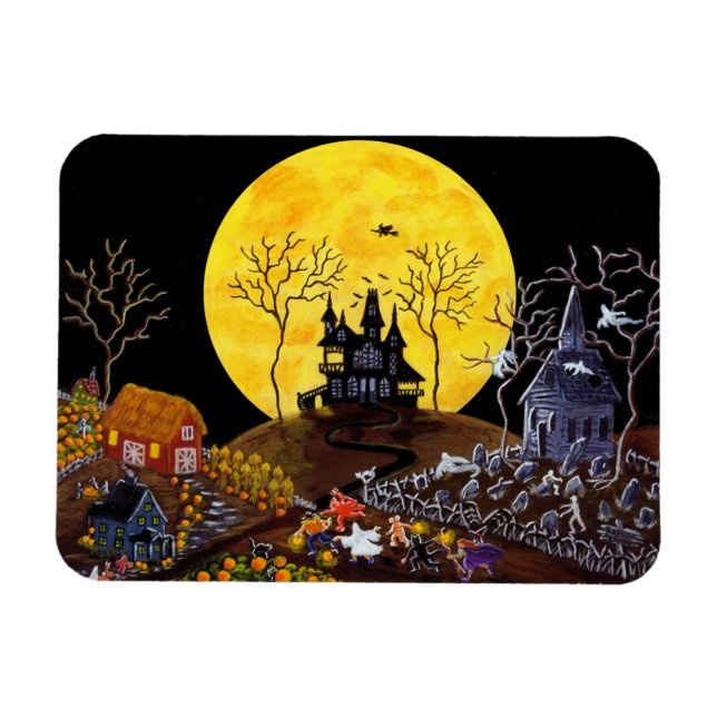 Halloween magnet "Behålla Running" (Horisontell)