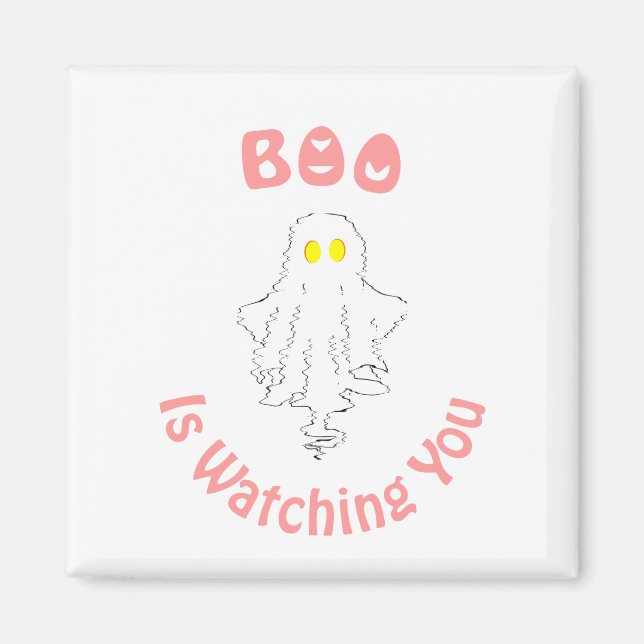 Halloween-magnet | Bu tittar på dig Magnet (Framsidan)