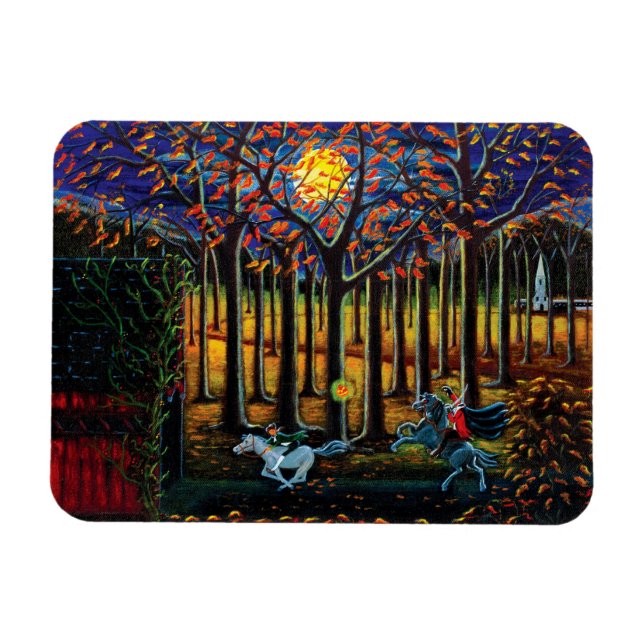 Halloween magnet "Headless Horseman" (Horisontell)