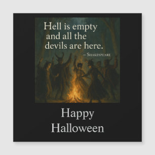 Halloween Magnetic Hälsning Card - helvetet är tom
