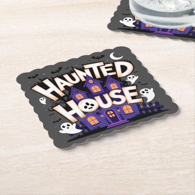 Halloween - Maison Hantée Underlägg Papper (Vinklad)