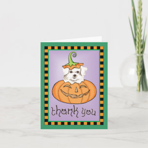 Halloween Maltese Tack Kort