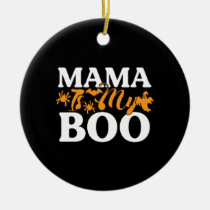 Halloween Mamma är min Boo-födelsedag Julgransprydnad Keramik
