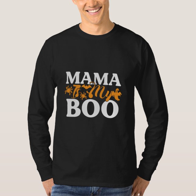 Halloween Mamma är min Boo-födelsedag T Shirt (Framsida)