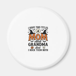Halloween Mamma Mormor Vintage Häxa Tröja Design_1 Magnet