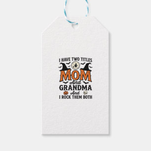 Halloween Mamma Mormor Vintage Häxa Tröja Design_1 Presentetikett