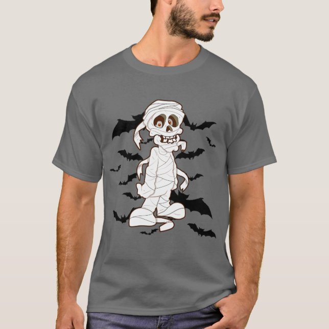 Halloween mamma och fladdermösshelgdagt-skjorta t shirt (Framsida)