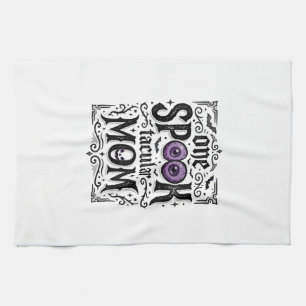 Halloween Mamma Skräckinjagande Vintage Gravyr T-S Kökshandduk